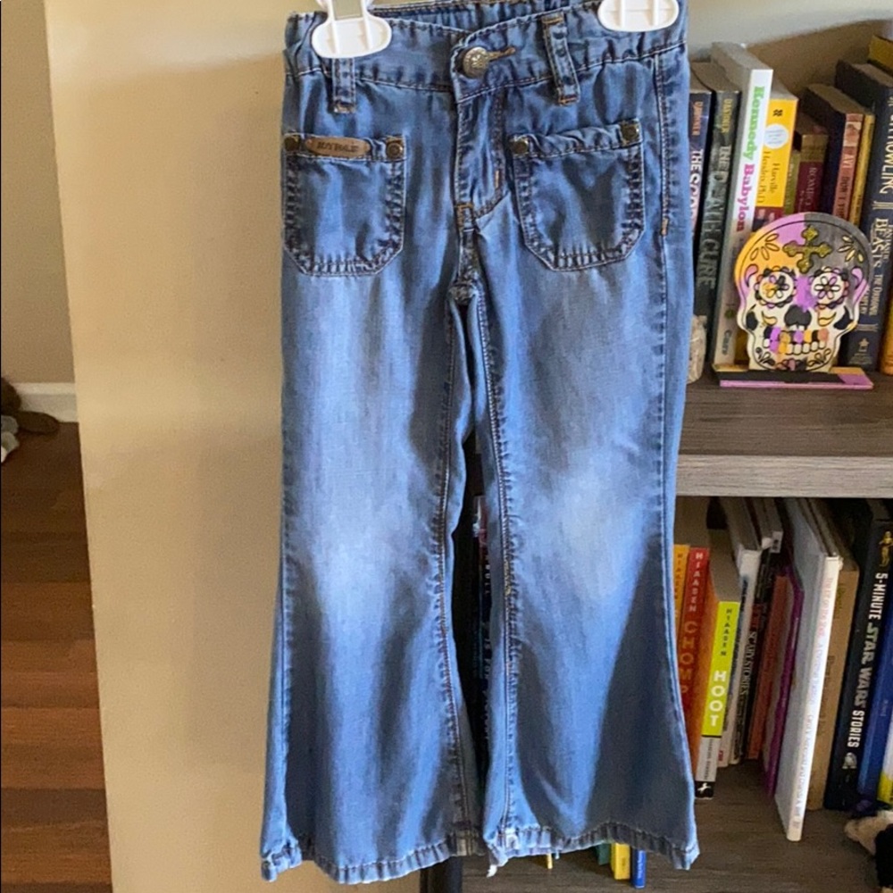 Joyfolie denim bell bottom jeans toddler girl